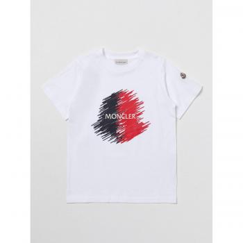 Moncler T-Shirt 100% Cotone con Logo Bianco – 8