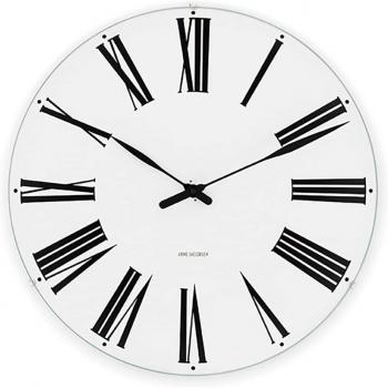 White Roman Style Wall Clock 29cm (Arne Jacobsen)