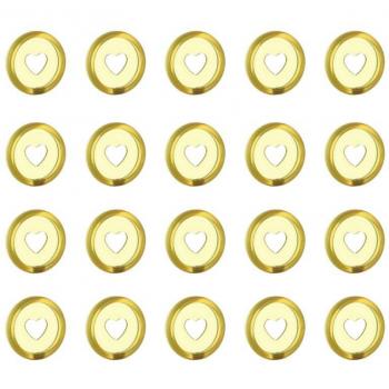 20 Stück 24mm Herz-Binderinge für kreative Projekte
