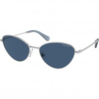 Swarovski SK7014 400155 Women's Cat Eye Sunglasses, Silver, Size 58