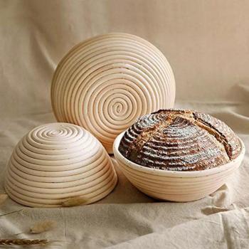 Runde Rattan Brotform für die Teigführung inklusive Liner