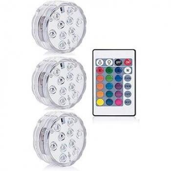 Projecteur d'eau 10 led submersible avec télécommande, conforme IP68