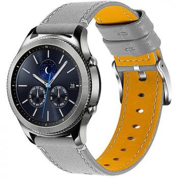 Cuir de vachette – boucle réglable 22 mm pour Garmin Vivoactive 4 gris