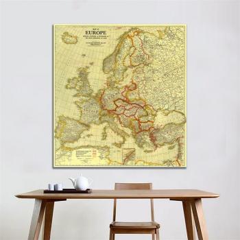 60x60 inches Vintage Europe Map