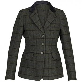 Dark Green Check Womens Competition Jacket – Aubrion Saratoga