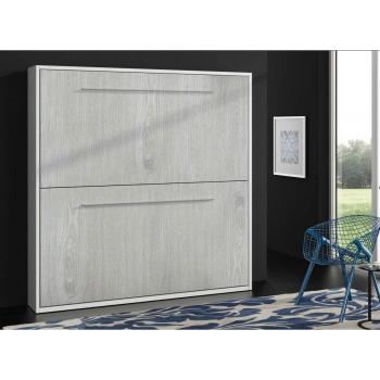Lit Superposé Chêne Gris Vintage 80x190 Escamotable Spaky