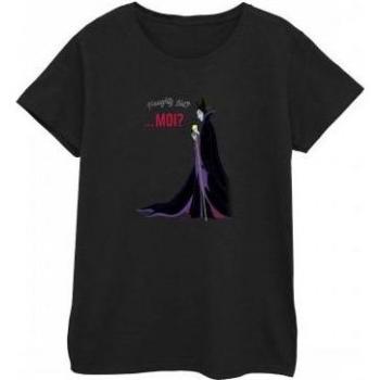 Disney Maleficent Naughty List Women's Christmas T-Shirt in Black