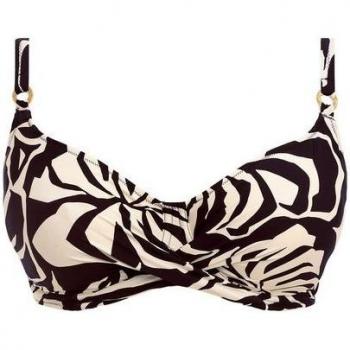 Aruba Nights Full Cup Bikini Top (Black & Cream)