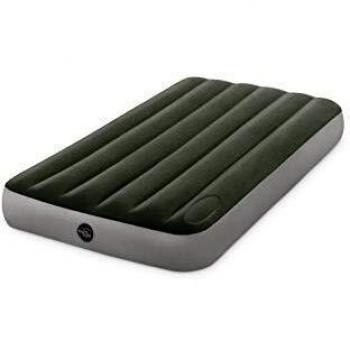 Intex Green/Grey Single Fiber-Tech Air Mattress – 99x191x25cm, Foot Pump, Unisex