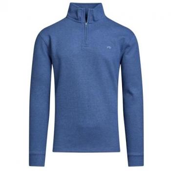 Classic French Rib Quarter Zip Sweat – Raging Bull Men’s Collection – Blue