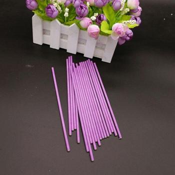 50pcs Food-Grade Colorful Candy Sticks for Pastry
