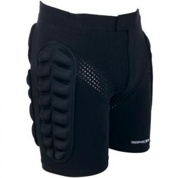 Trespass Herren Short mit Seitenpolsterung – Impact Edition, Schwarz, XL