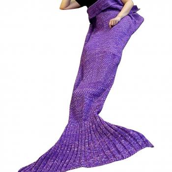 Handcrafted Mermaid Tail Blanket, Soft Knitting Pattern for Kids & Adults