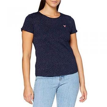 TOM TAILOR Denim Camiseta AOP Pequeño Azul Marino S Mujer
