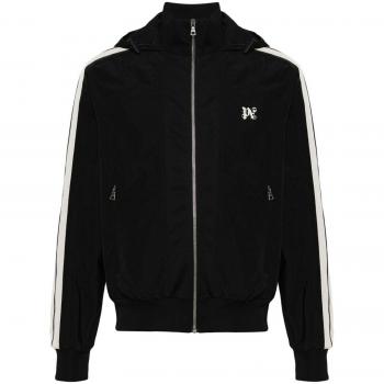 Palm Angels Men's Monogram Track Jacket in Black | Size Small | PMEA267R24FAB001