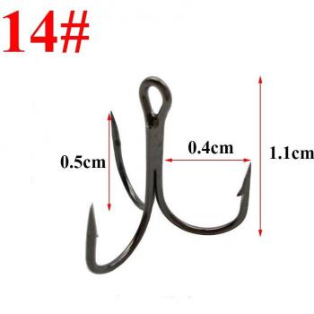 Hyaena 500pcs High Carbon Steel Fishing Treble Hooks