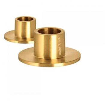 Ester & erik Kerzenhalter Set für Spitzkerzen, 2-teilig, matt gold