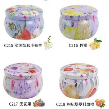 4Pcs Festive Metal Tin Jars for Storage 4.4OZ