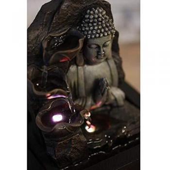 Fontana Zen'Light in poliresina, 21 x 21 x 26 cm, Marrone Scuro