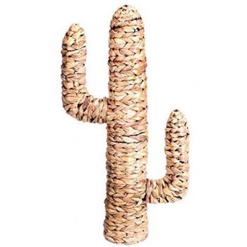 Cactus décoratif en jacinthe d'eau tressée
