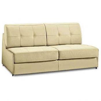 Canapé lit italien DENSO EXPRESS 140 cm, cuir vachette beige