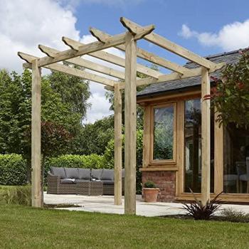 Rowlinson Garden Products Rowlinson Wooden Pergola 2.4mx2.4m