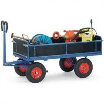 Heavy Duty Four-Sided Turntable Truck with Deadman Brakes, 1200 x 800mm, 700kg Capacity, Pneumatic Tyres