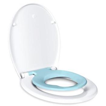 Abattant WC Familial TODOT – Lunette de Toilette, Siège Enfant Magnétique, Frein de Chute, Charnière Réglable (Bleu)