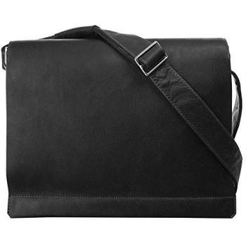Harold's Campo Leder Kuriertasche M Schwarz