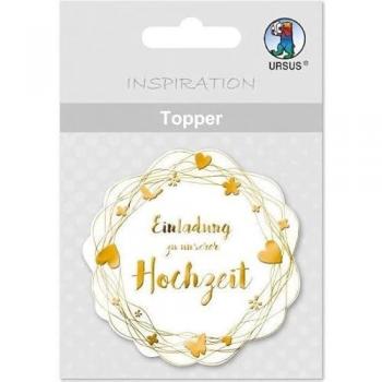 Geschenk‑Topper für die Hochzeit – URSUS 8, weiß & gold