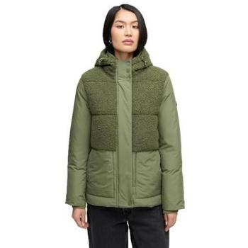 MARIKOO Sheeta 16 – Damen‑Jacke – Plüsch‑Teddyfleece‑Kombination – Größe S – Grüner Farbton