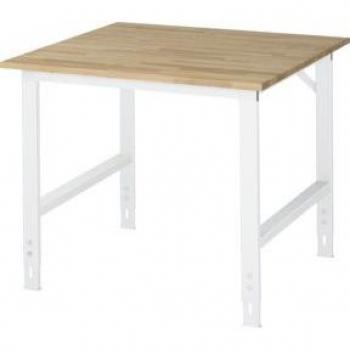 Table de travail RAU, dimensions 1000 x 1000 mm, hauteur 760-1080 mm, plateau en hêtre