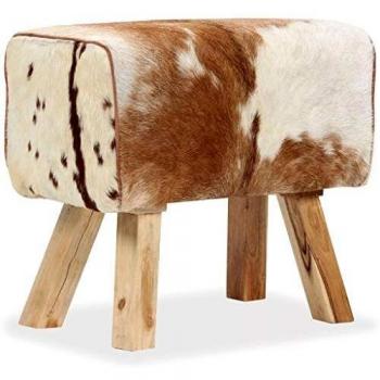 Goat Leather Stool 60x30x50 cm