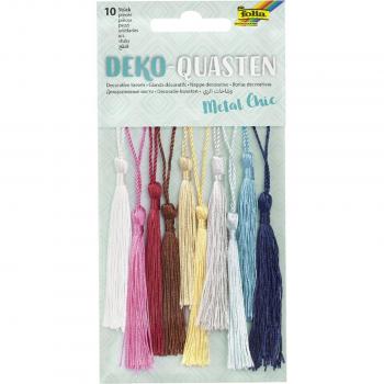 Folia Deko-Quasten Set, METAL CHIC, 10 Stück