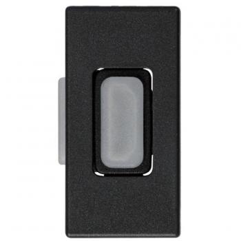 Conector HDMI Simon 27 PLAY con tapa para módulo estrecho grafito