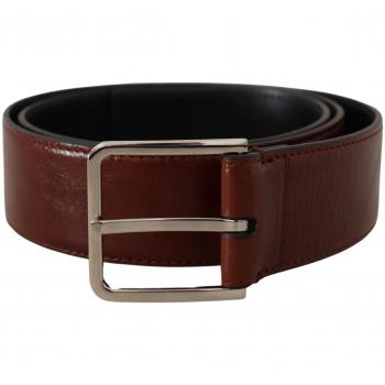 Dolce & Gabbana Bordeaux Calf Patent Leather Waist Belt, 85 cm Long