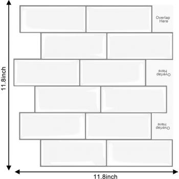EasyTiles Kitchen Backstop Wall Tile Stickers (30.5x30.5 CM)