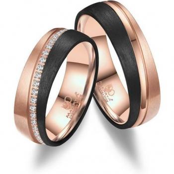 MARRYA Partnerringe Carbon Edition – Rosa 58