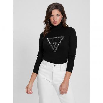 MAGLIONE GISELE COLLO ALTO LOGO PERLE