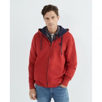 Felpa Uomo North Sails in Cotone Organico Rosso Lava