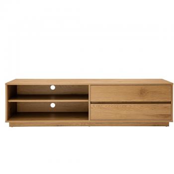 Meuble TV MADERO 2 tiroirs chêne clair L160 cm