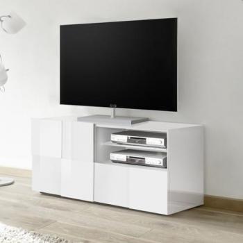 Minimalistisches TV-Möbelset mit 1 Tür und 1 Schublade, 121 cm breit