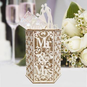 Caja de recuerdos hexagonal para aniversarios y graduaciones