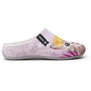 York Cat‑Print Verbenas Hausschuhe