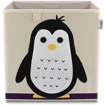 Boîte de rangement en tissu pour enfant pingouin, compatible Ikea Kallax Lifeney