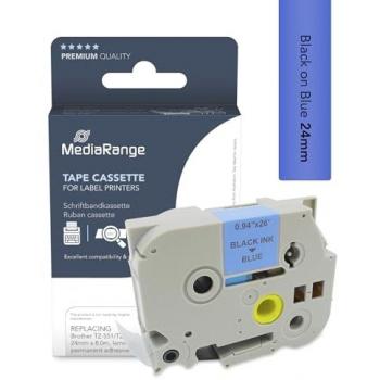 Mediarange Beschriftungsband MRBTZ551 – Black on Blue