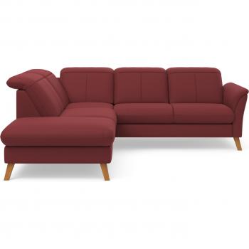 SIT & MORE Ecksofa in rotem Polyester