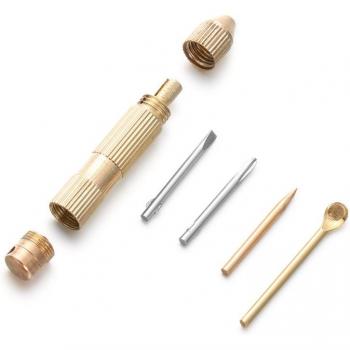 4-in-1 Mini Multifuntionele Schroevendraaier Sleutelhanger Set