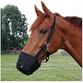 Waldhausen Black Grazing Muzzle (PON) – Lightweight Design