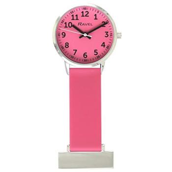 Ravel Pink Nursing Fob Clock – Easy‑Read Dial & Secure Clip